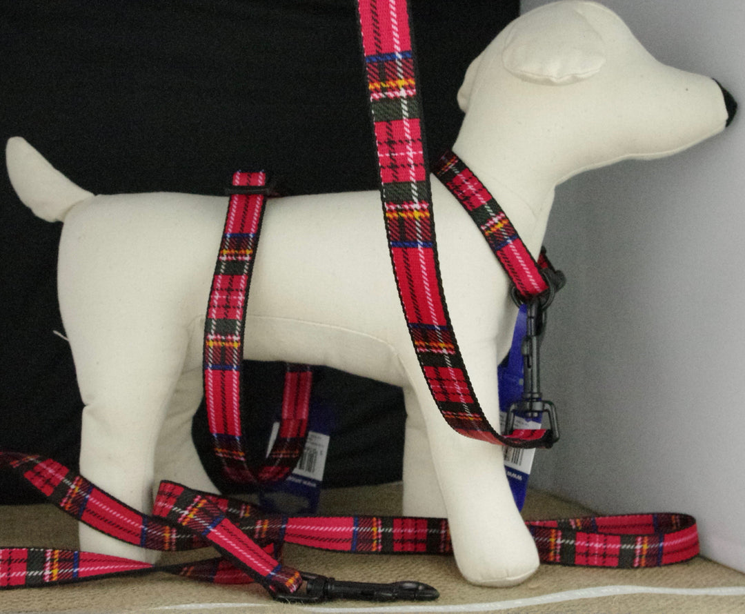Red Tartan Dog Lead - By Ancol