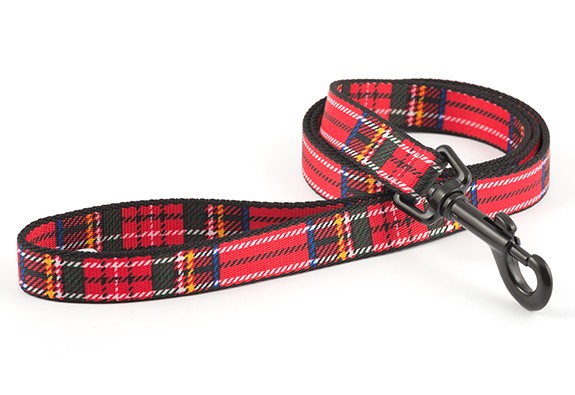 Red Tartan Dog Lead - By Ancol