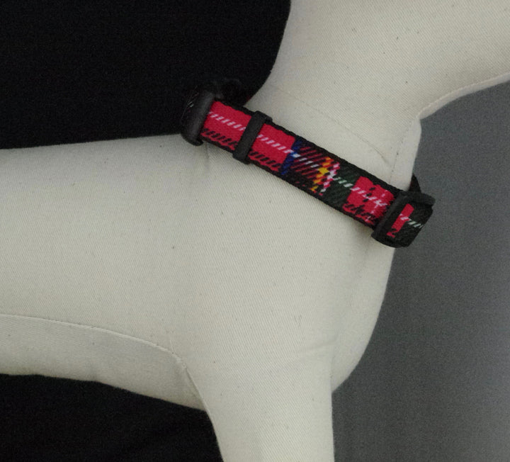 Red Tartan Dog Collar - By Ancol