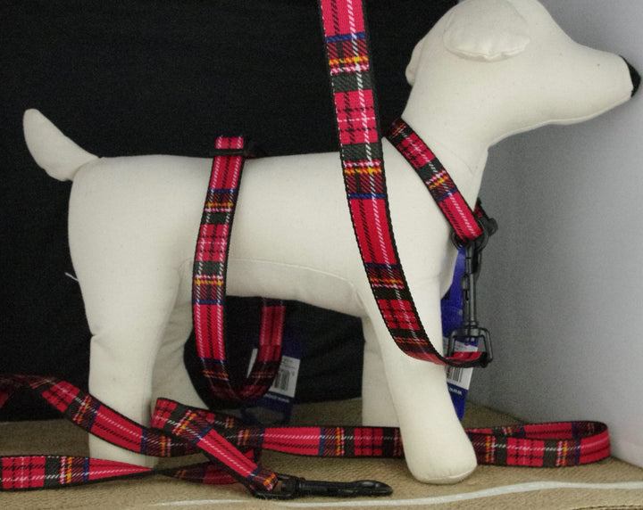 Red Tartan Dog Collar - By Ancol