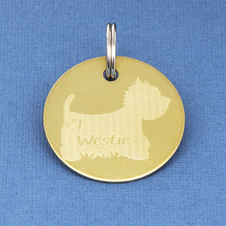 Brass West Highland Terrier ID Tag