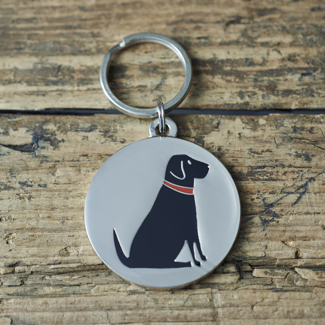 Black Labrador Dog ID Tag
