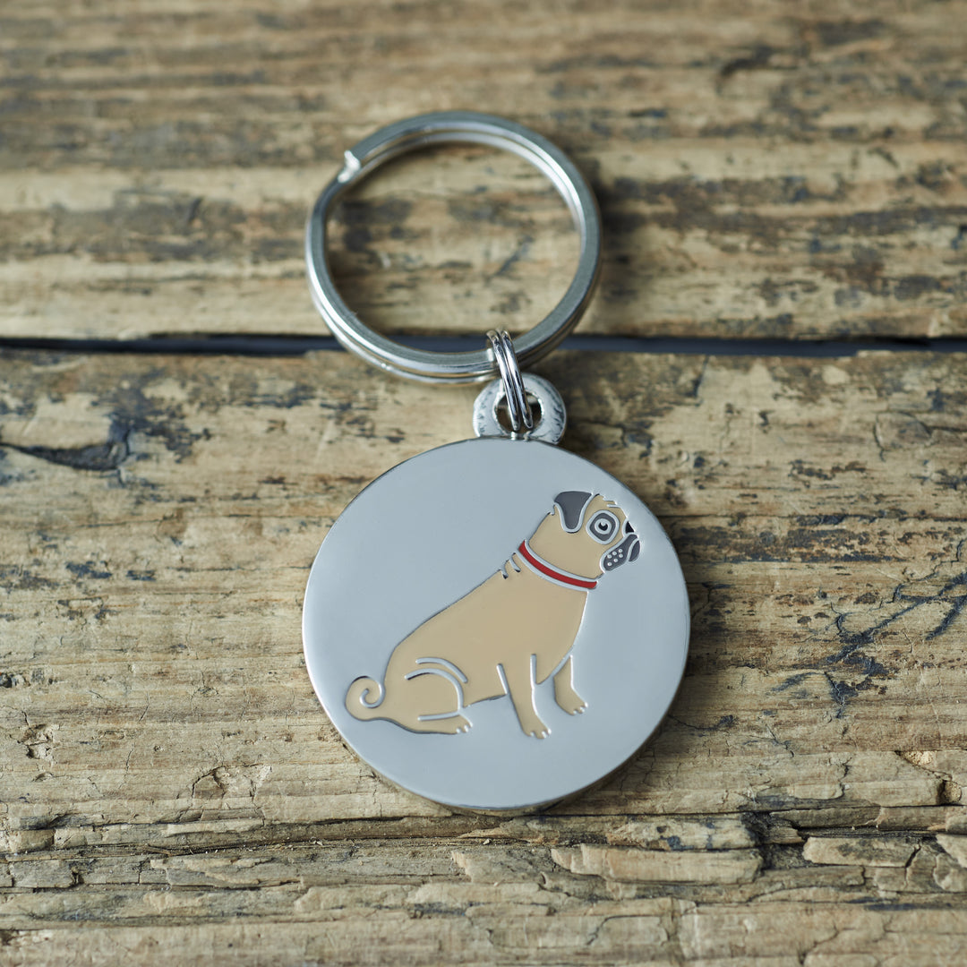 Pug Dog ID Tag
