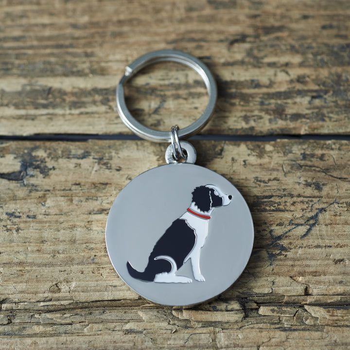 Black Springer Spaniel Dog ID Tag