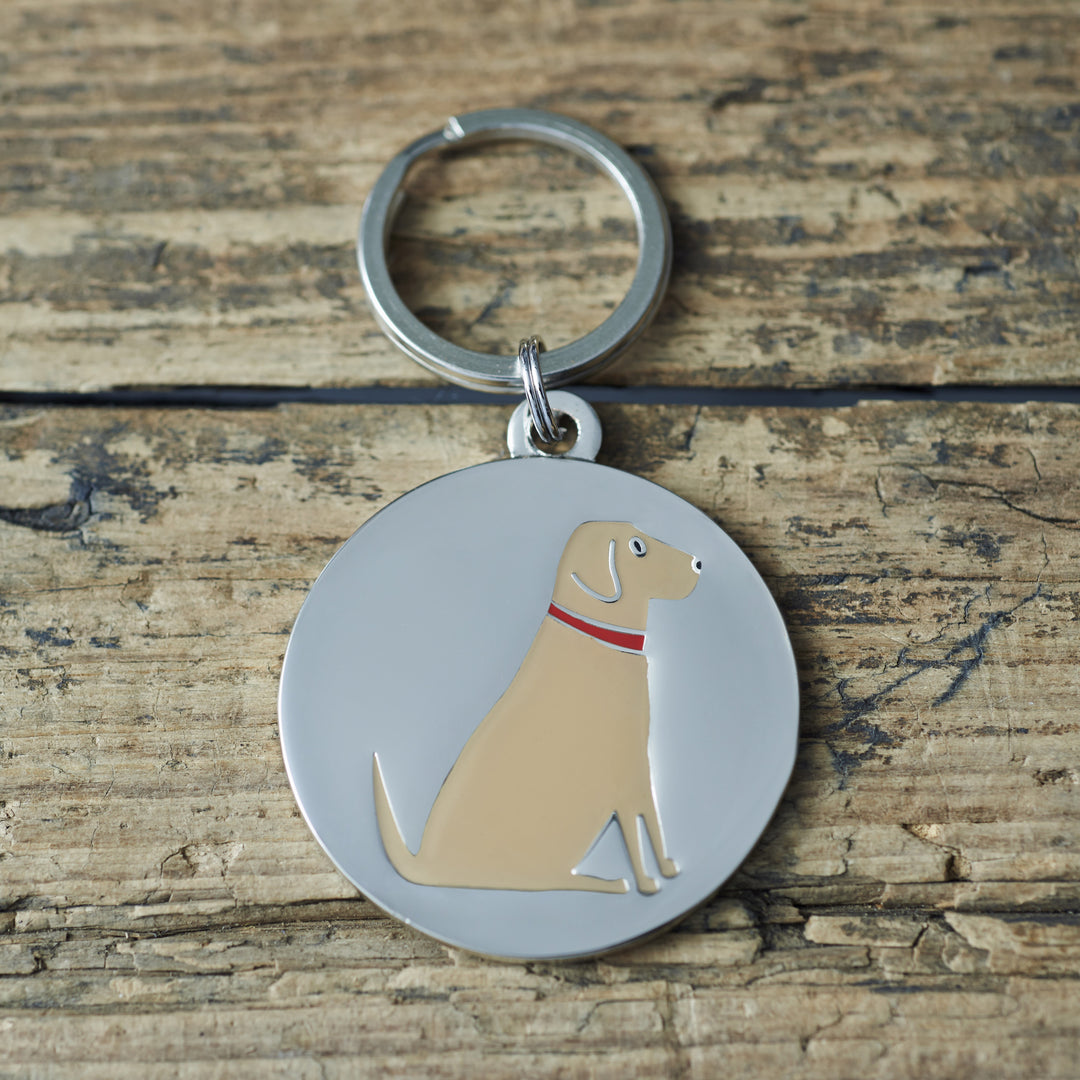 Yellow Labrador Dog ID Tag