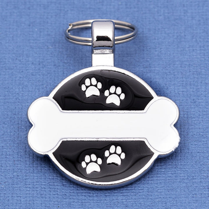 White Bone Paw Pet Tag