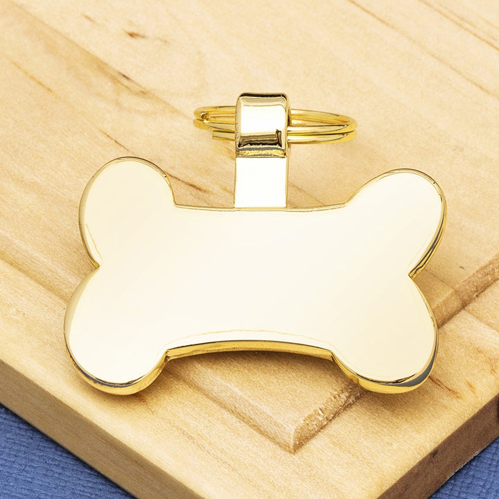 Bone Pet Tag Gold