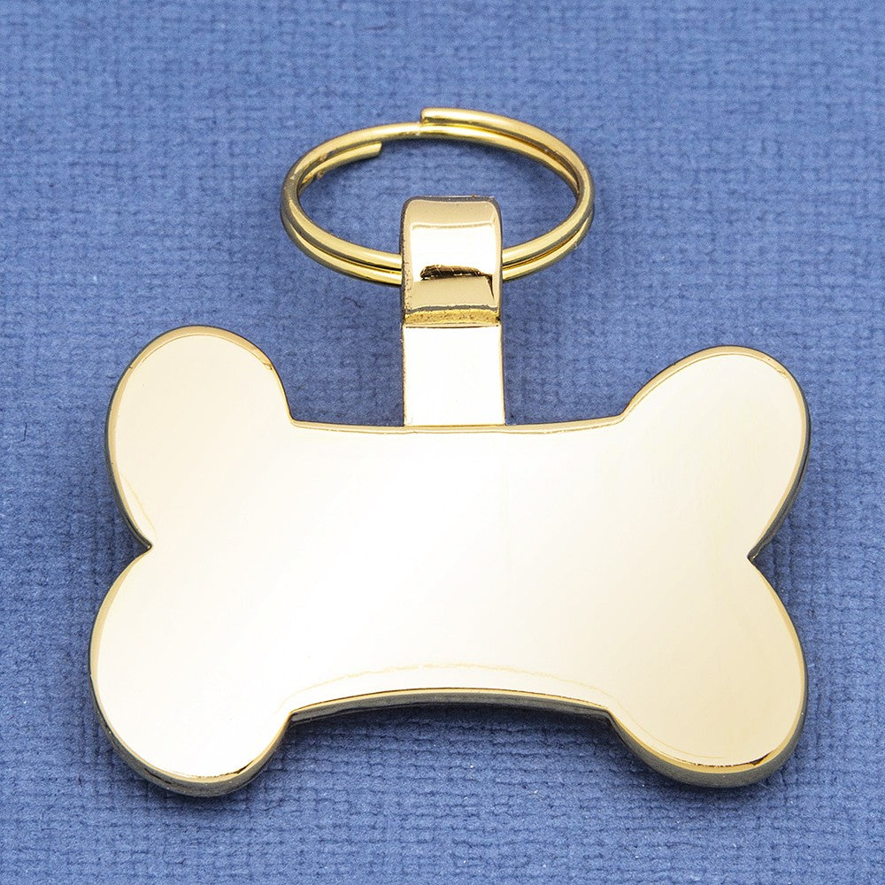 Bone Pet Tag Gold