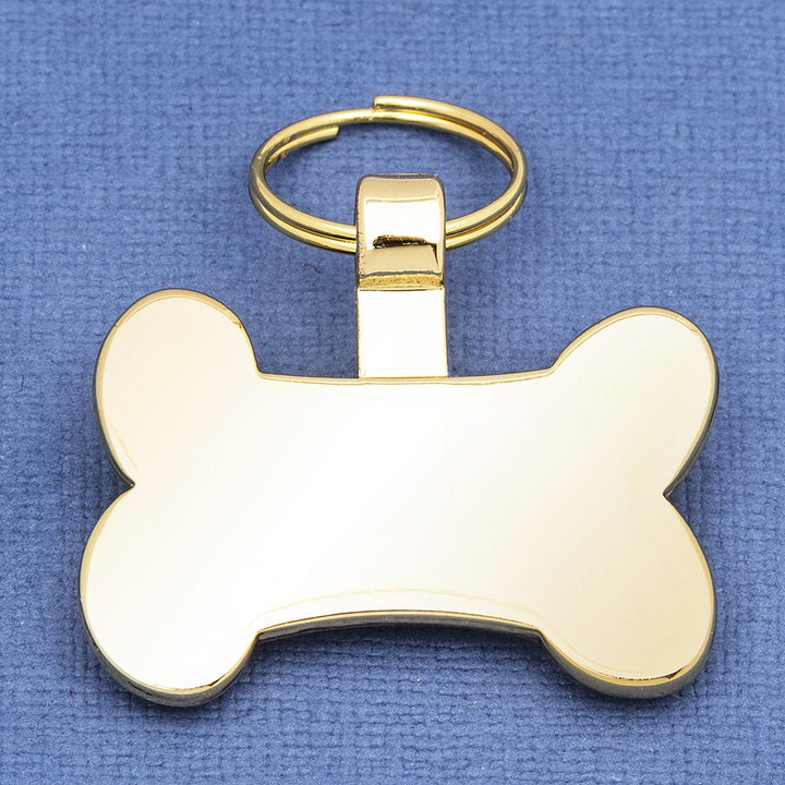 Bone Pet Tag Gold