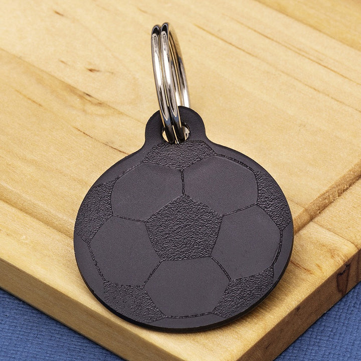 Coloured Football Dog ID Tag - Medium Size (30mm wide)