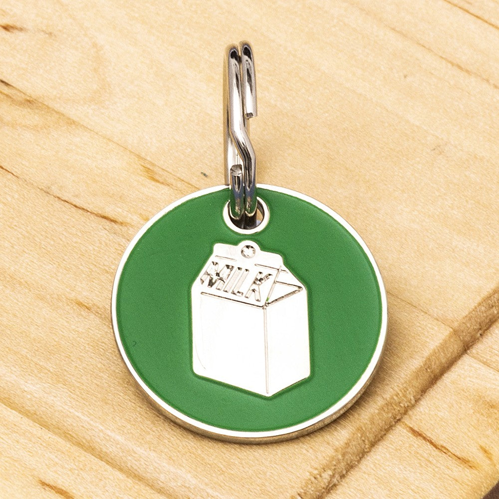 Engraved Milk Carton Cat Identification Tag - Multiple Colour Options