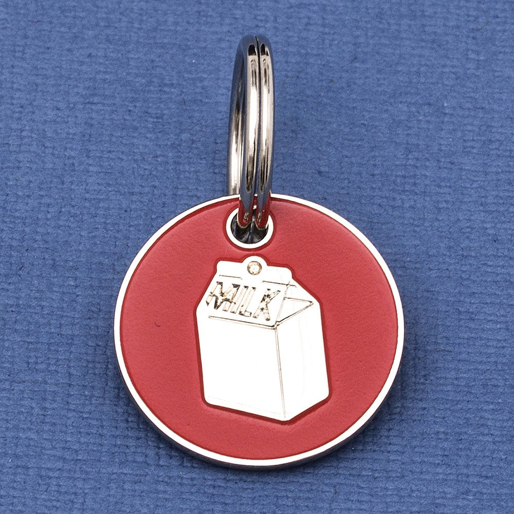 Engraved Milk Carton Cat Identification Tag - Multiple Colour Options