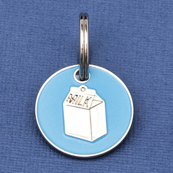 Aqua Milk Carton ID Tag