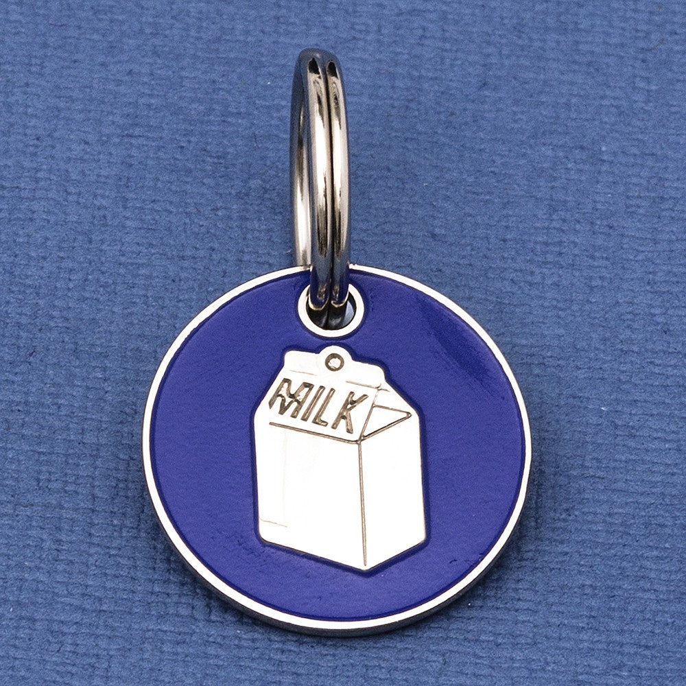 Engraved Milk Carton Cat Identification Tag - Multiple Colour Options