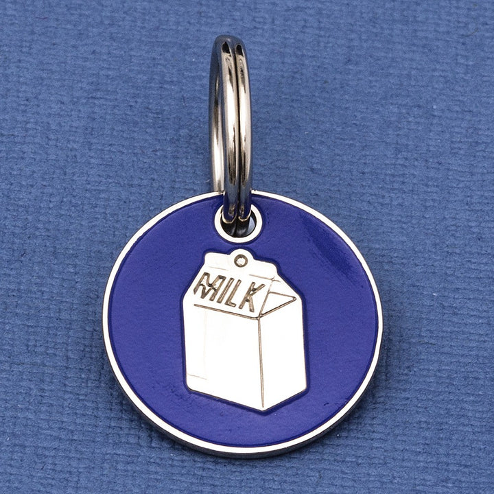 Engraved Milk Carton Cat Identification Tag - Multiple Colour Options