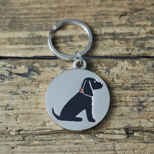 Black Cocker Spaniel Dog ID Tag