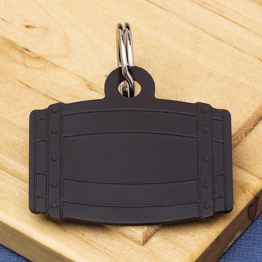Aluminium Barrel Tag Black