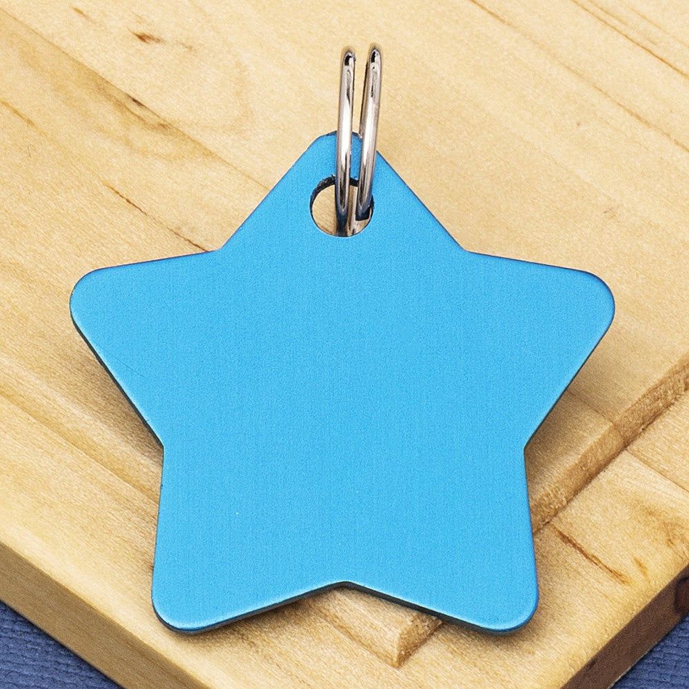 Star Pet Identity Tag Blue