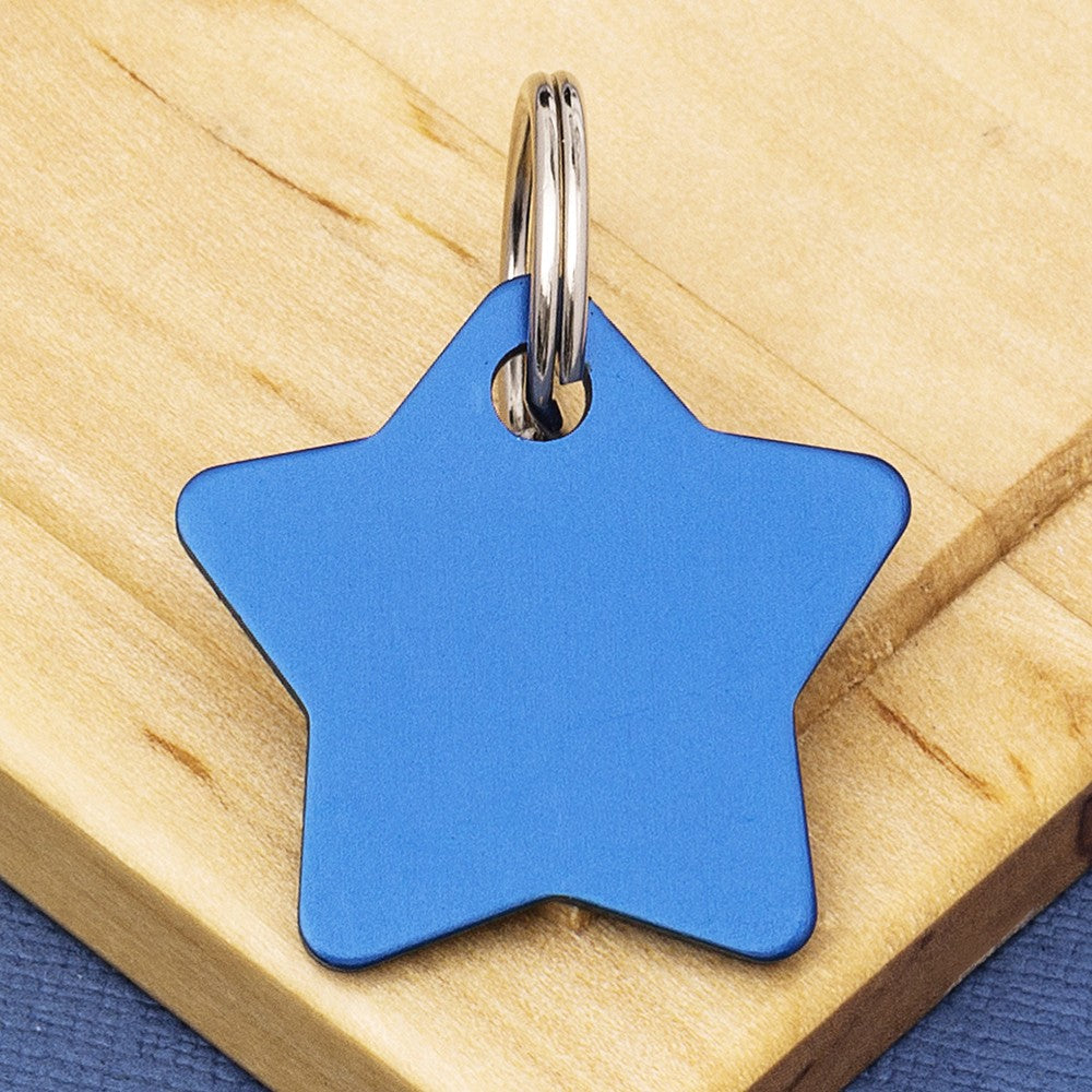 Star Pet Identity Tag Blue