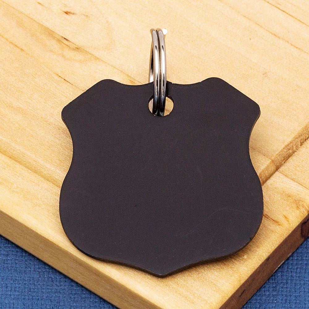 Shield Pet ID Tag Black Aluminium