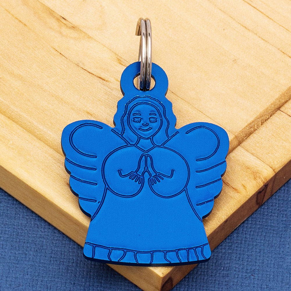 Angel Pet ID Tag Blue