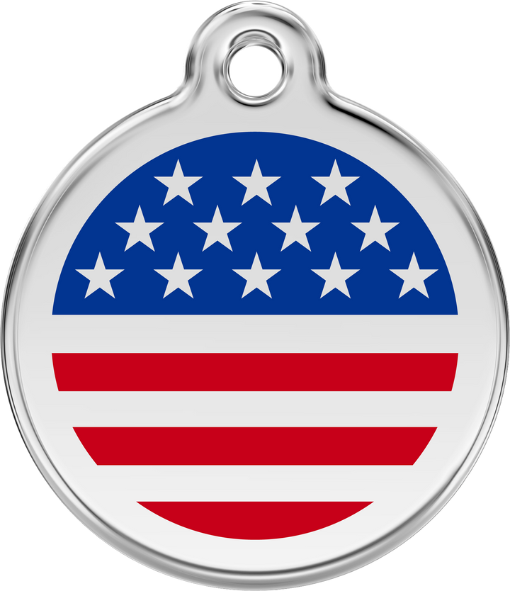 U.S.A. Flag Pet Tag