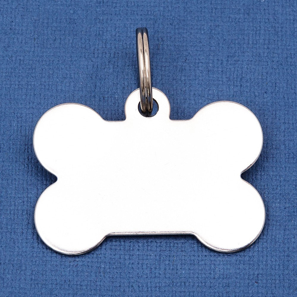 Stainless Steel Bone Pet Tag Large