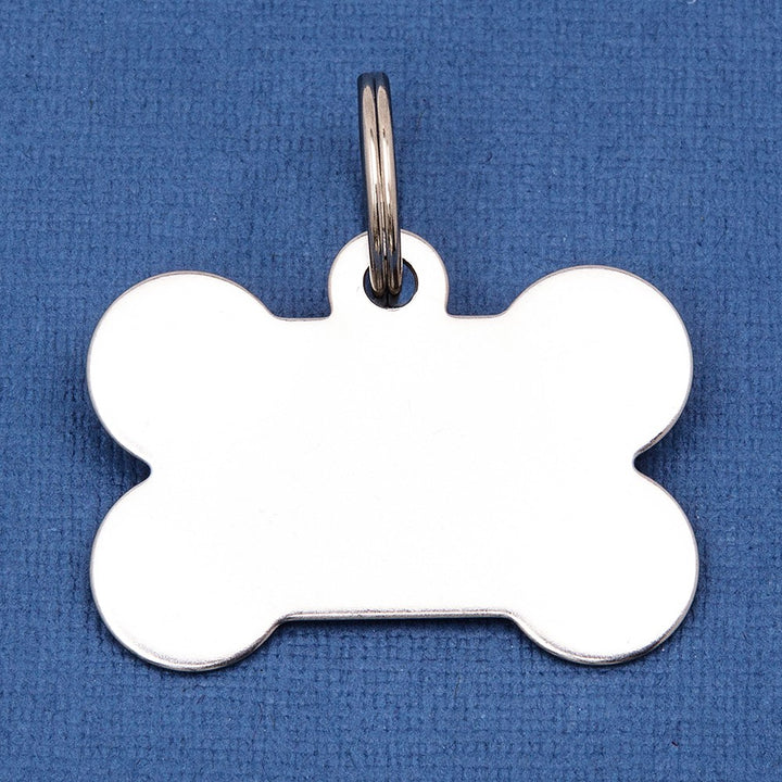 Stainless Steel Bone Pet Tag Large