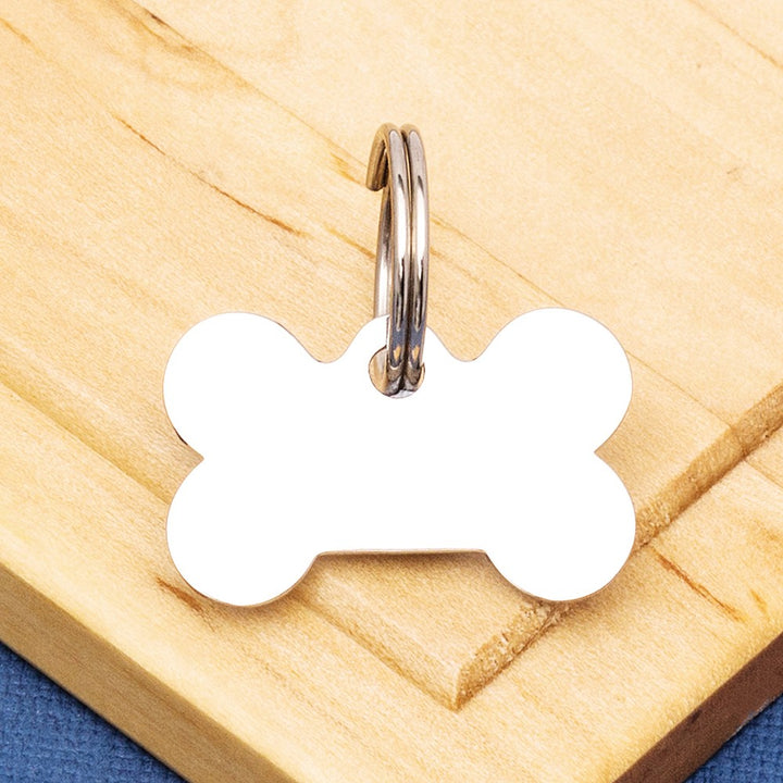 Stainless Steel Bone Pet Tag Small