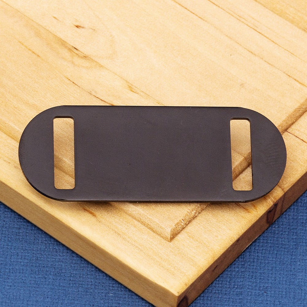 Medium Agility Pet Id Tag Black Aluminium