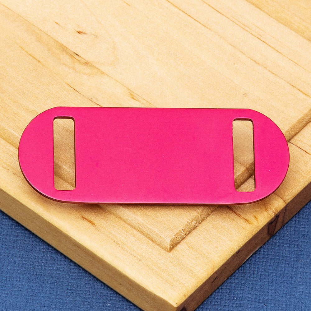 Easy Fit Coloured Aluminium Agility Dog Tag – Wide Extra Small (Fits collars up to 13mm wide)
