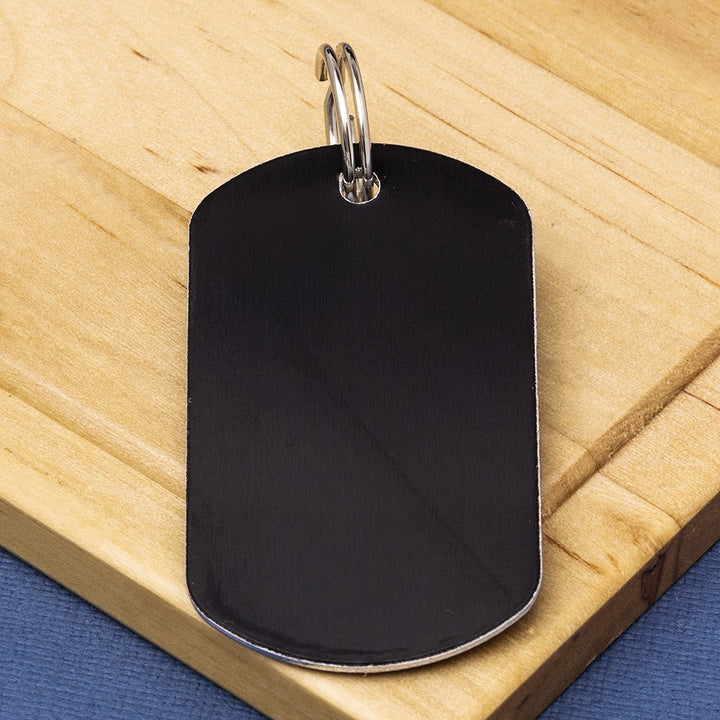 Black Engraved ID Tag