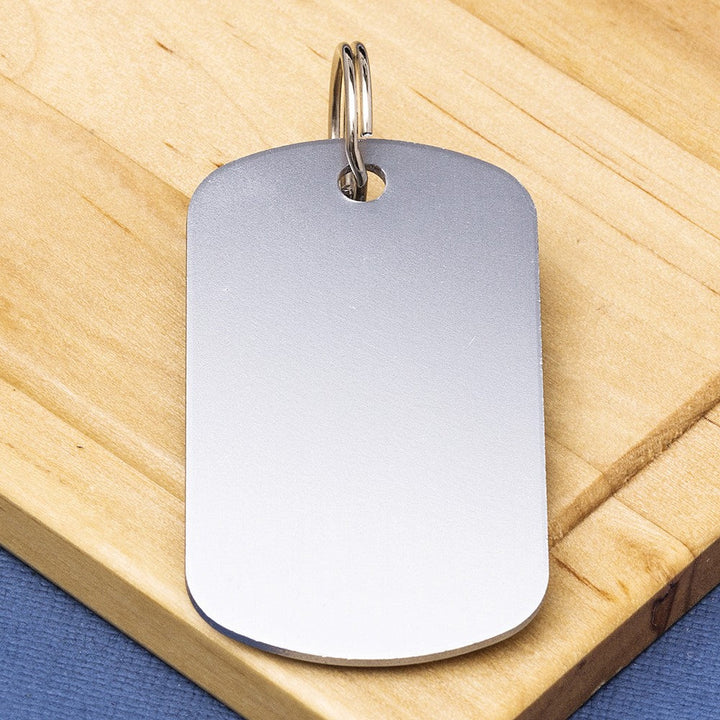 Telephone Number Engraved Military Style ID Tag - Choice Of Size & Colours