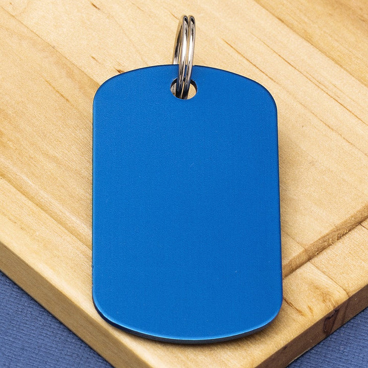 Paw Print Military Style Engraved Pet Tag - Choice Of Size & Colours