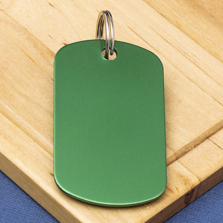 Engraved Military Style Dog Tag - Choice Of Size & Colours