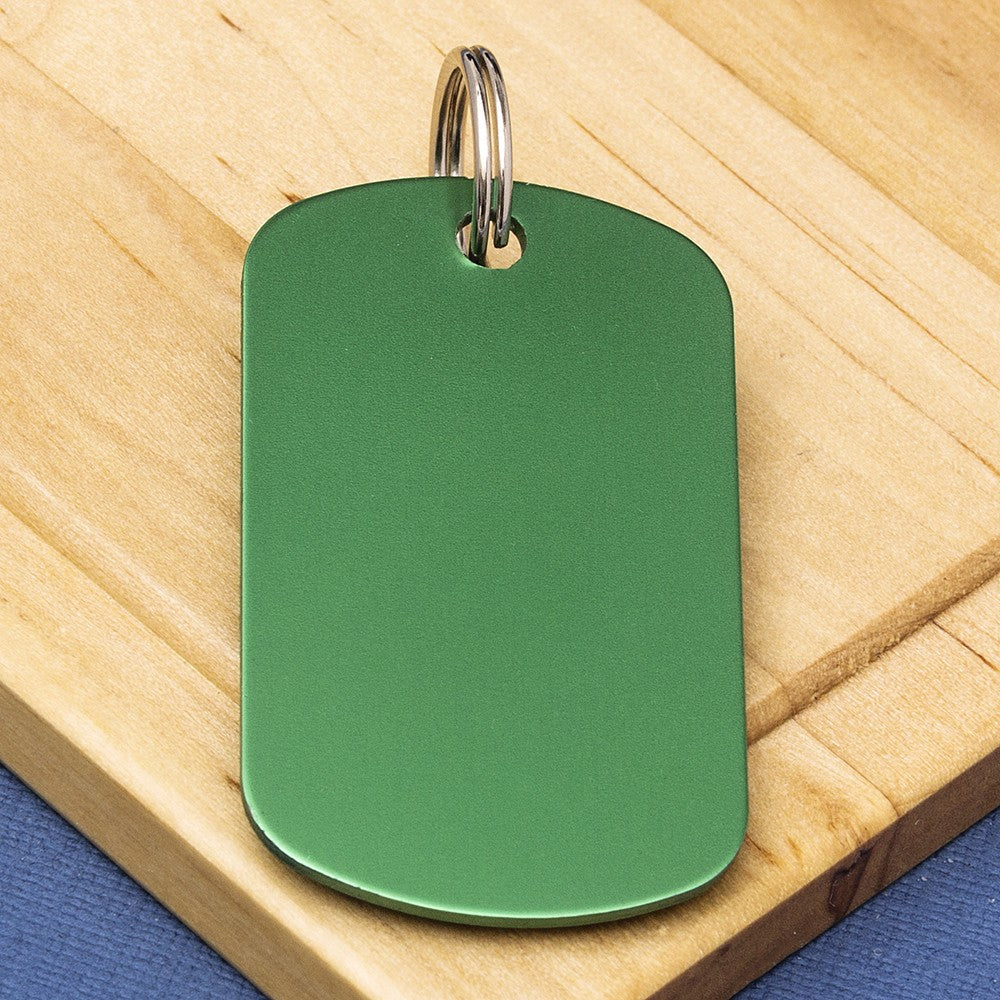 Paw Print Military Style Engraved Pet Tag - Choice Of Size & Colours