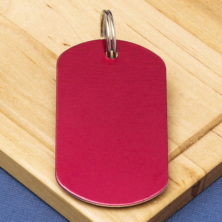 Paw Print Military Style Engraved Pet Tag - Choice Of Size & Colours