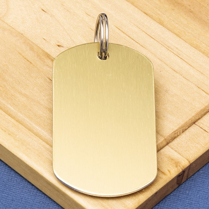 Engraved Military Style Dog Tag - Choice Of Size & Colours