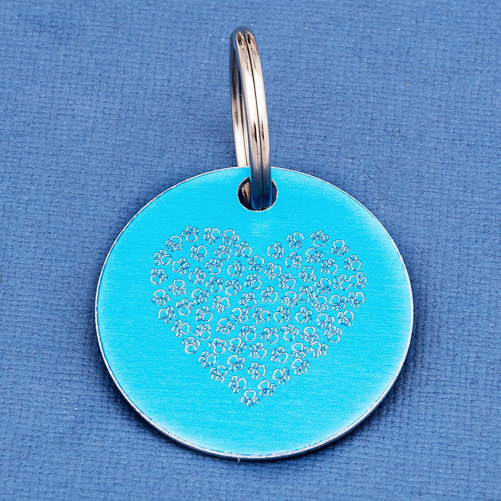 Engraved Hearts Pet Id Tag