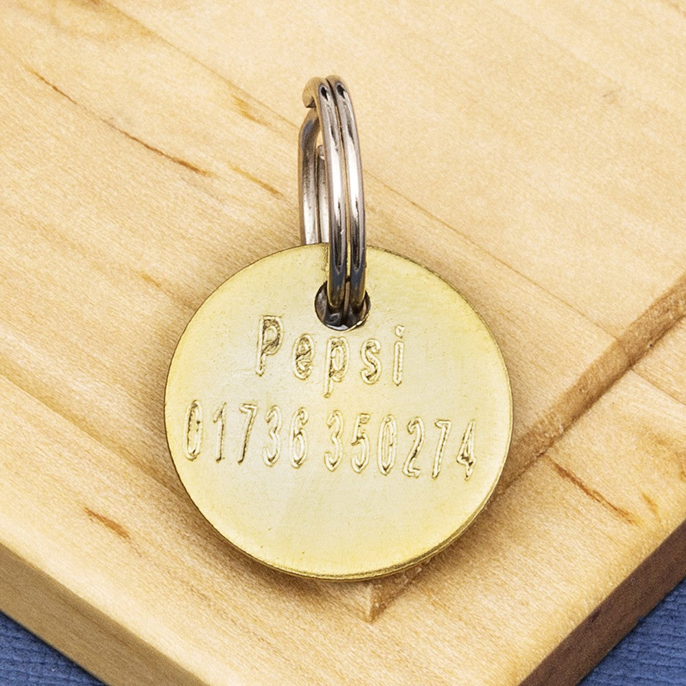 10 Engraved Brass Pet Tags 20mm