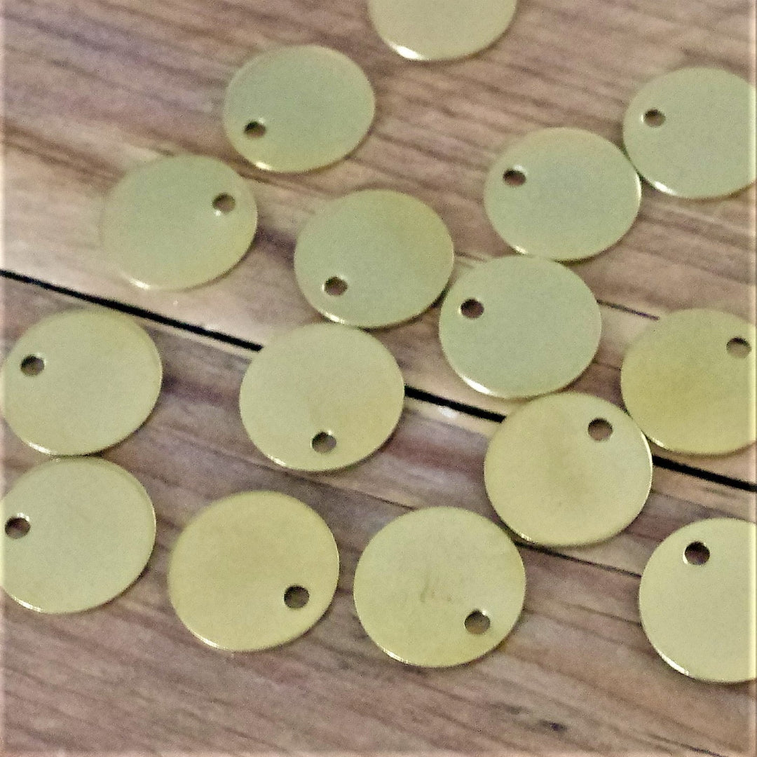 10 Engraved Brass Pet Tags 20mm