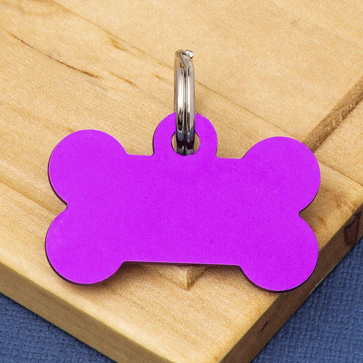 Dog Bone Shaped Engraved Pet ID Tag – Choice Of Size & Colour