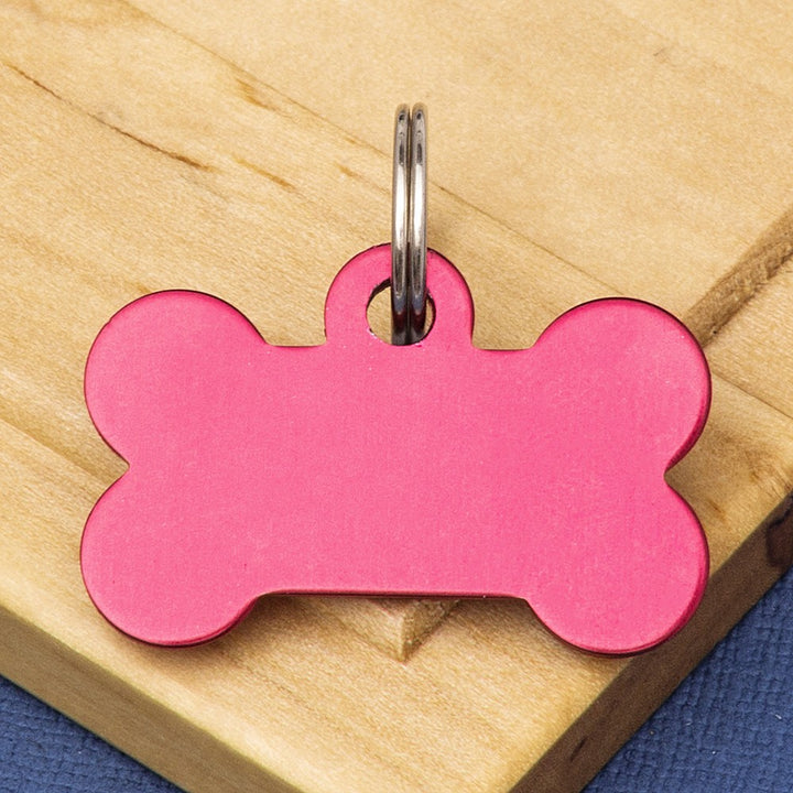 Dog Bone Shaped Engraved Pet ID Tag – Choice Of Size & Colour