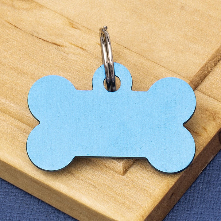 'ZERO WOOFS GIVEN' Bone Shaped Funny Dog ID Tag – Choice Of Size & Colour