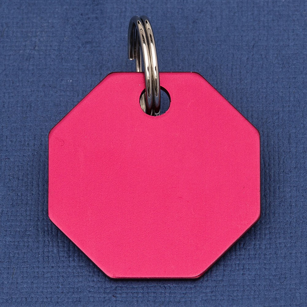 Octagon Pet Id Tag Red 