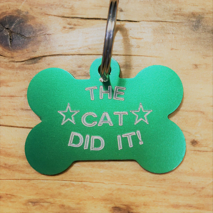 The Cat Did It Pet Tag