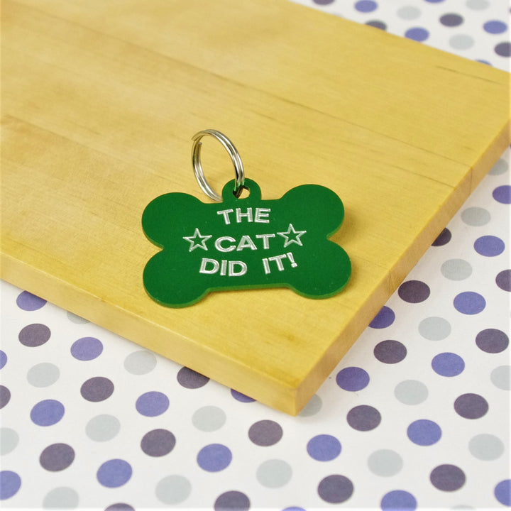 The Cat Did It Pet Tag