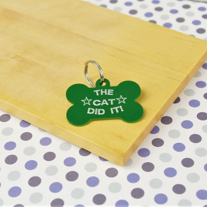 The Cat Did It Pet Tag