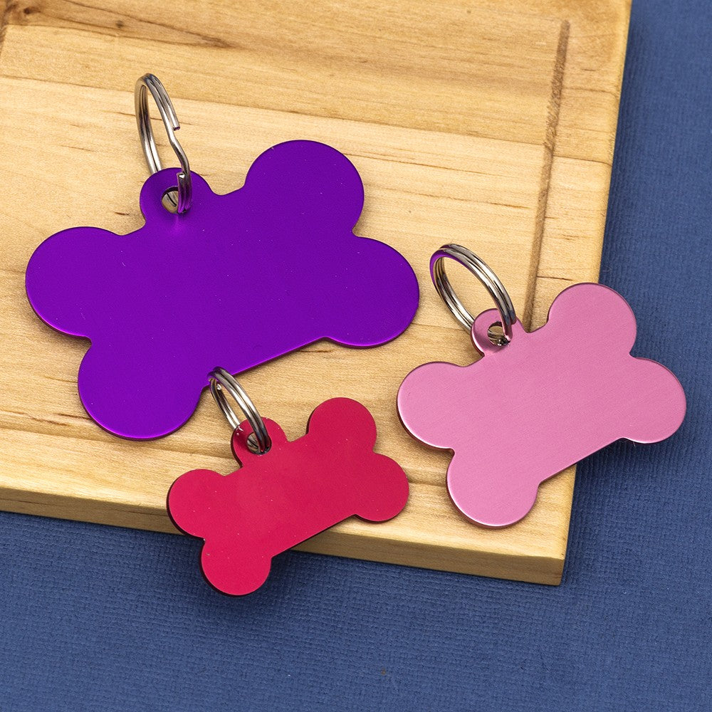 10 Engraved Bone Pet Tags