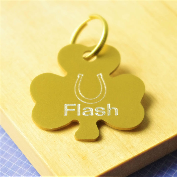 Horse Tack Saddle Bridle Tag Shamrock